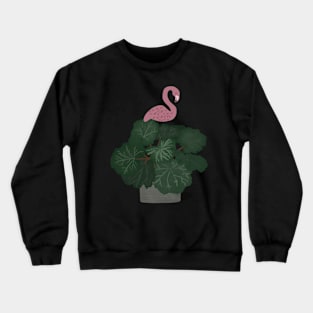 Strawberry begonia with flamingo Crewneck Sweatshirt